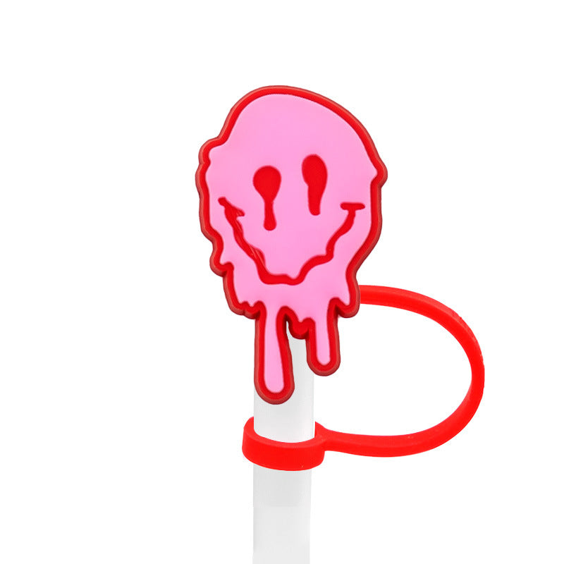 Wholesale 10PCS/PACK Cute Cartoon Dustproof Soft Rubber Straw Caps